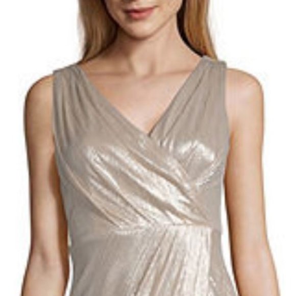 Social Code Champagne Sleeveless Bodycon Dress 5 - Picture 2 of 10